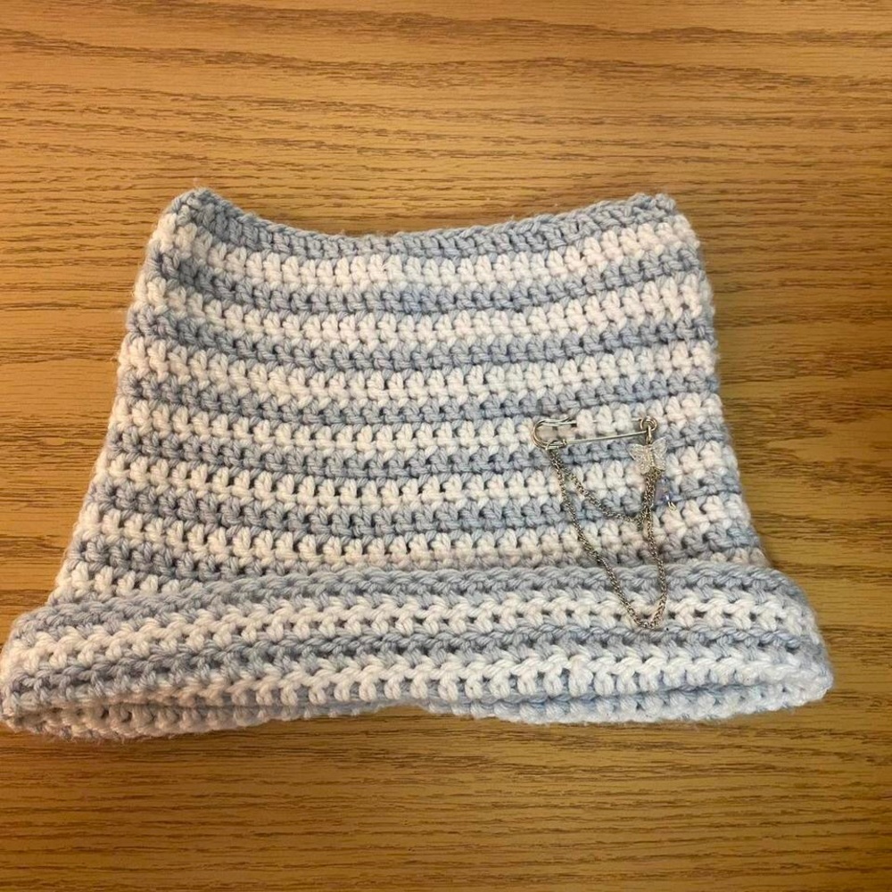 Crochet stripped cat beanie